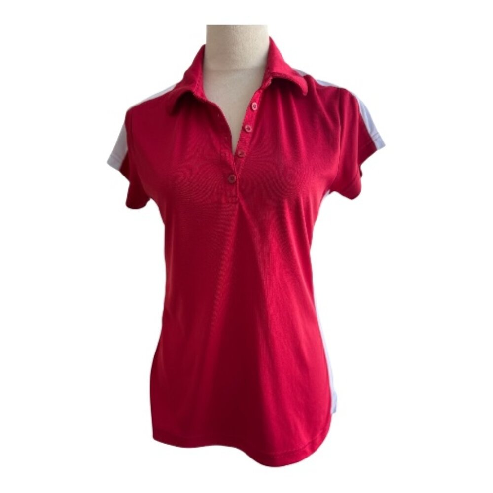 BAW Athletic Wear Red Performance Polo Shirt Women's Small (2506-1)